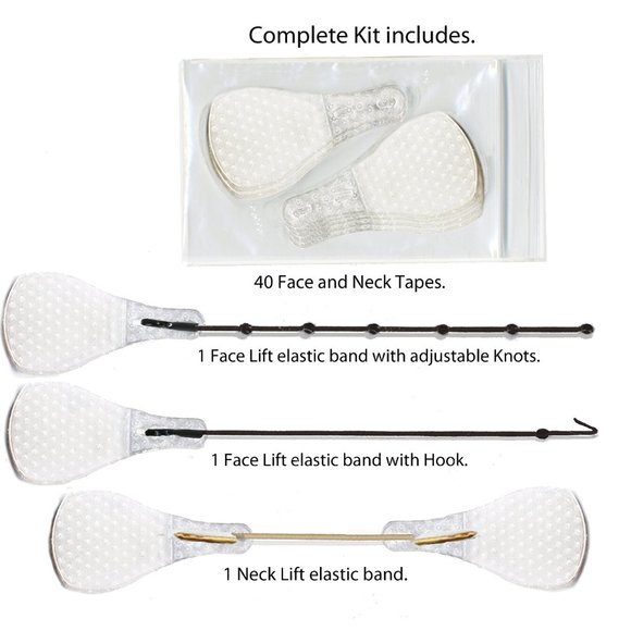 Instant Face, Neck and Eye Lift (Dark Hair) Facelift Tapes & Bands Secre… - Picture 5 of 6